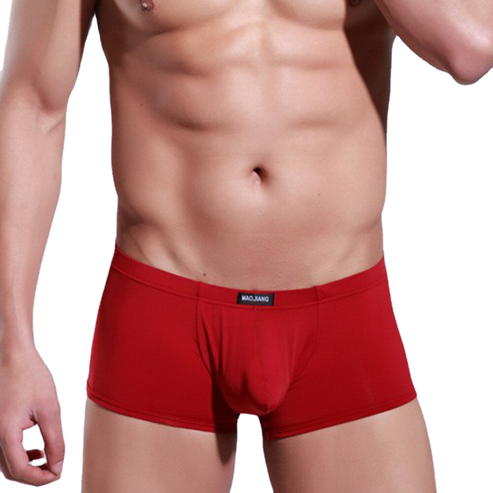 Ice Silk U Convex Soft Comfy Boxer Briefs for Men