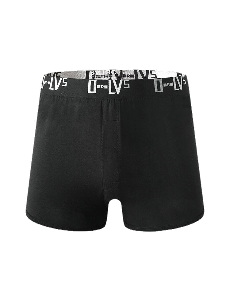 Mens Cotton Plain Loose Breathable Thin Home Elastic Mid Waist Shorts Boxers