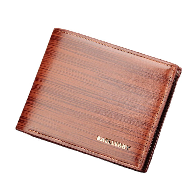 Men Leisure Casual Short Cross Wallet Multi-Slot Tri-fold Wallet