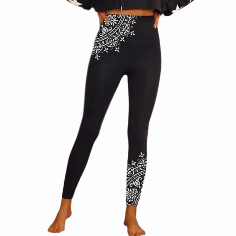 Women's Casual Cut Out Print Micro-elastic Designer Personality Pants