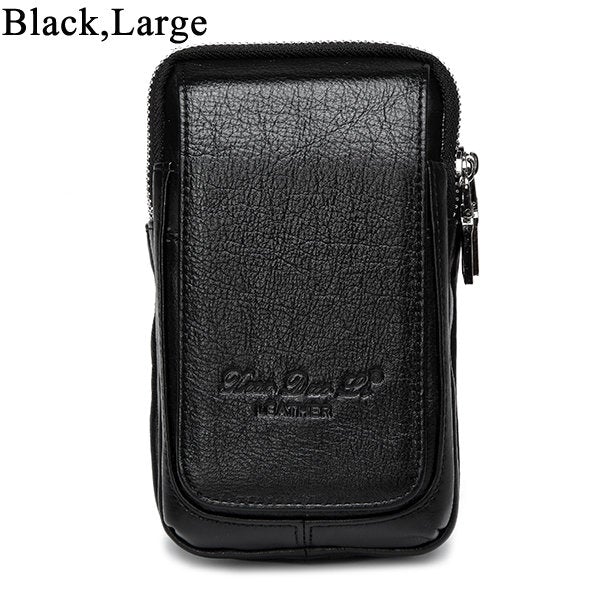 Genuine Leather Multi-function Fanny Waist Bag Belt Bum Pouch Phone Coin Purse For Men