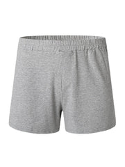 Mens Cotton Solid Color Thin Breathable Loose Comfy Home Shorts Boxers