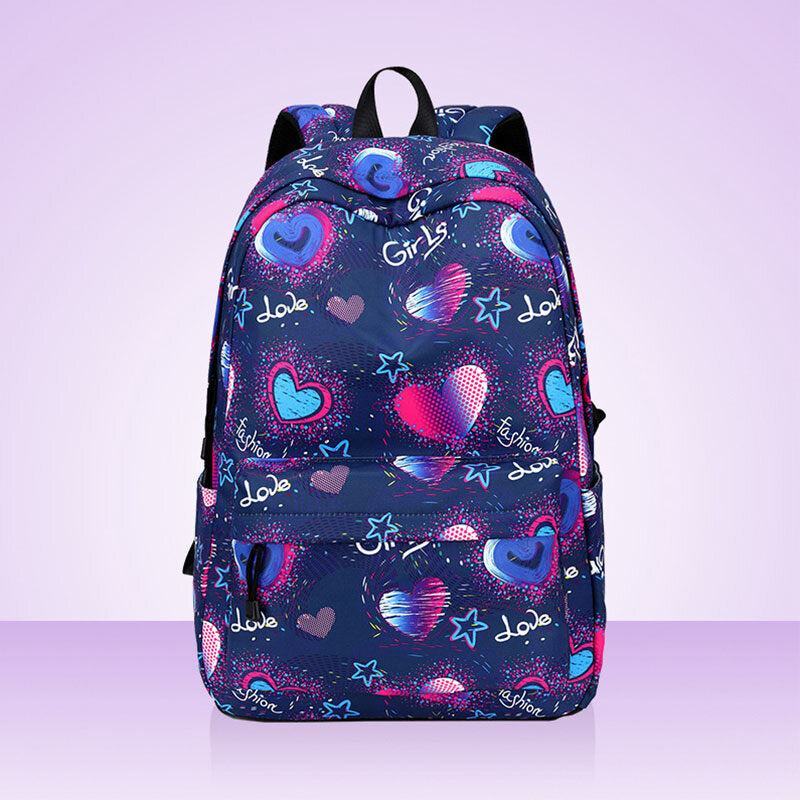 Love Pattern School Bag 15.6'' Laptop Backpack Rucksack Daypack