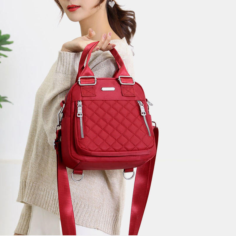 Women Large Capacity Multifunctional Waterproof Multi-Layer Shoulder Bag Backpack