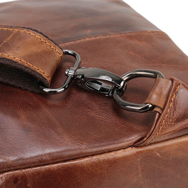 Men Vintage Genuine Leather Retro Crossbody Bag Chest