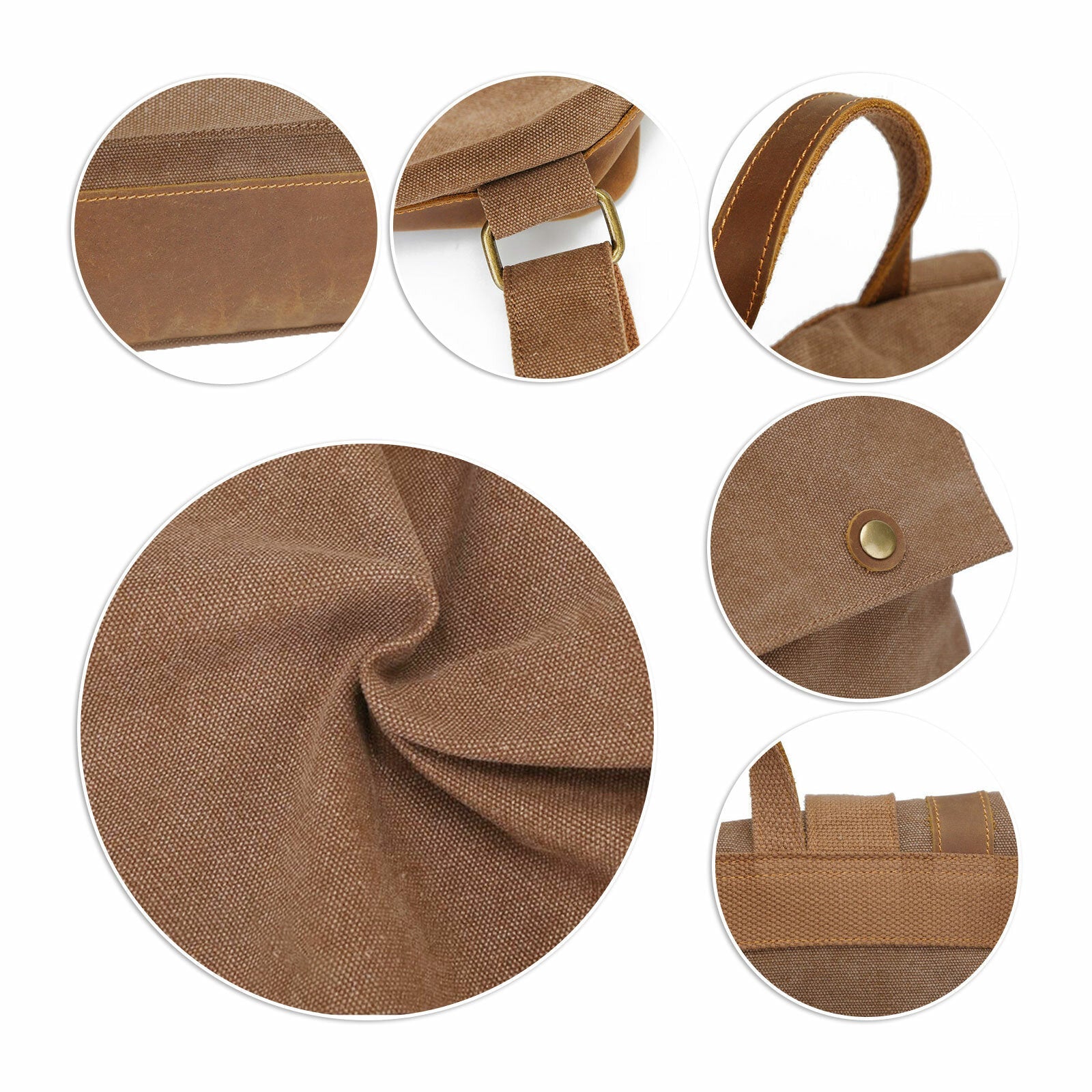 Men Vintage Canvas Leather Stitching Backpack Large Capacity Multifunctional Casual Travel Backpack