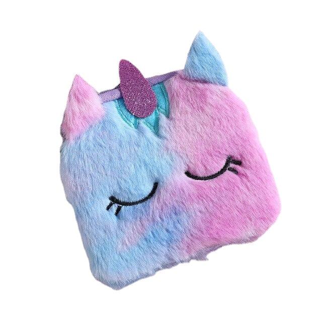 Fashionable Girls' Plush Waist Bag With Cute Unicorn Shape For Phone Coin