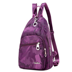 Women Nylon Camouflage Backpack Outdoor Sports Multifunction Chest Shoulder Bags