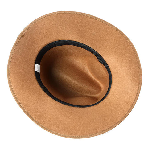 Women ladies Cotton Blend Jazz Felt Fedora Cap Wide Brim Bowler Trilby Panama Hat