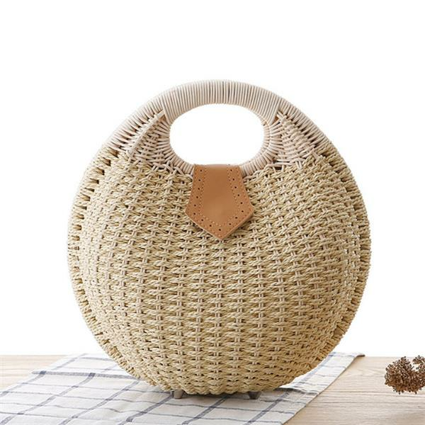 Women Tote Handbag Summer Beach Bag Straw Bag Rattan Bag Handbag