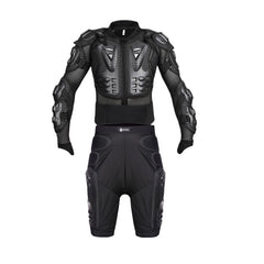 Motorcycle Body Armor Suit Motorcycle Jacket+Shorts+ Gloves+Knee Pads Cycling Clothing