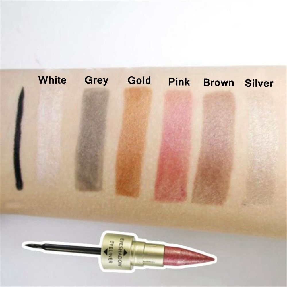Double-End 2-In-1 Pearly Glimmer Waterproof Eyeshadow - Sheseelady