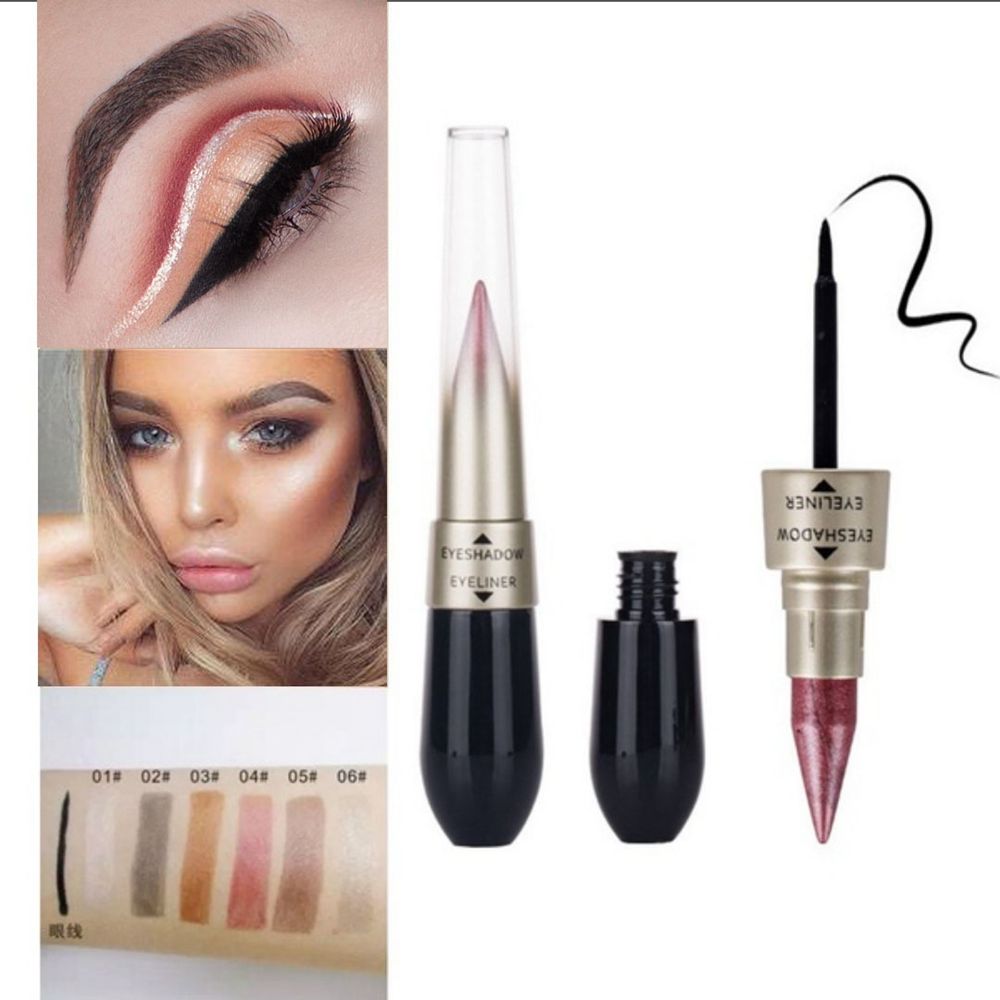 Double-End 2-In-1 Pearly Glimmer Waterproof Eyeshadow - Sheseelady