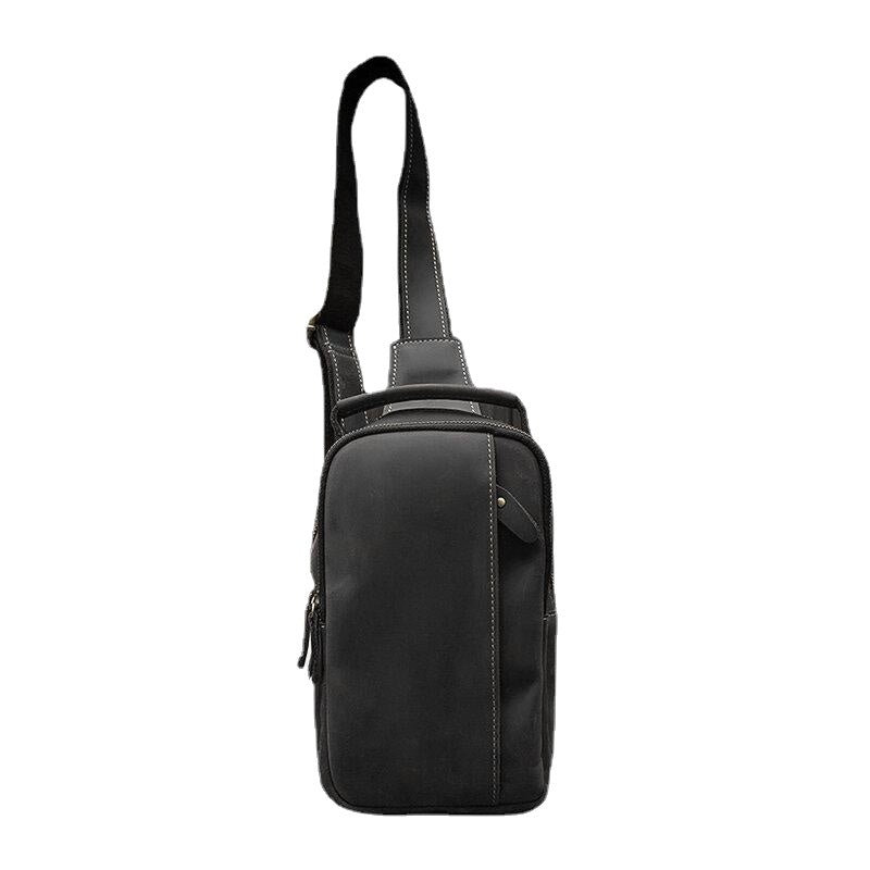 Men Retro Large Capacity Multi-pocket Chest Bag Crossbody Shoulder Bags