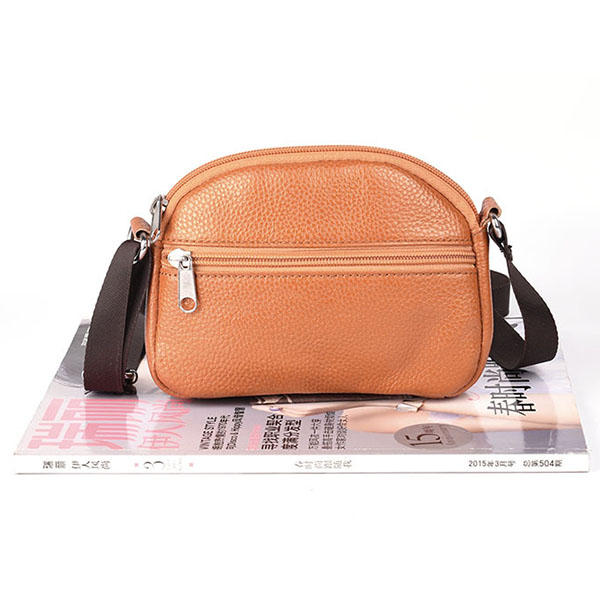 Women Genuine Leather Cowhide Casual Shoulder Bag Phone Crossbody