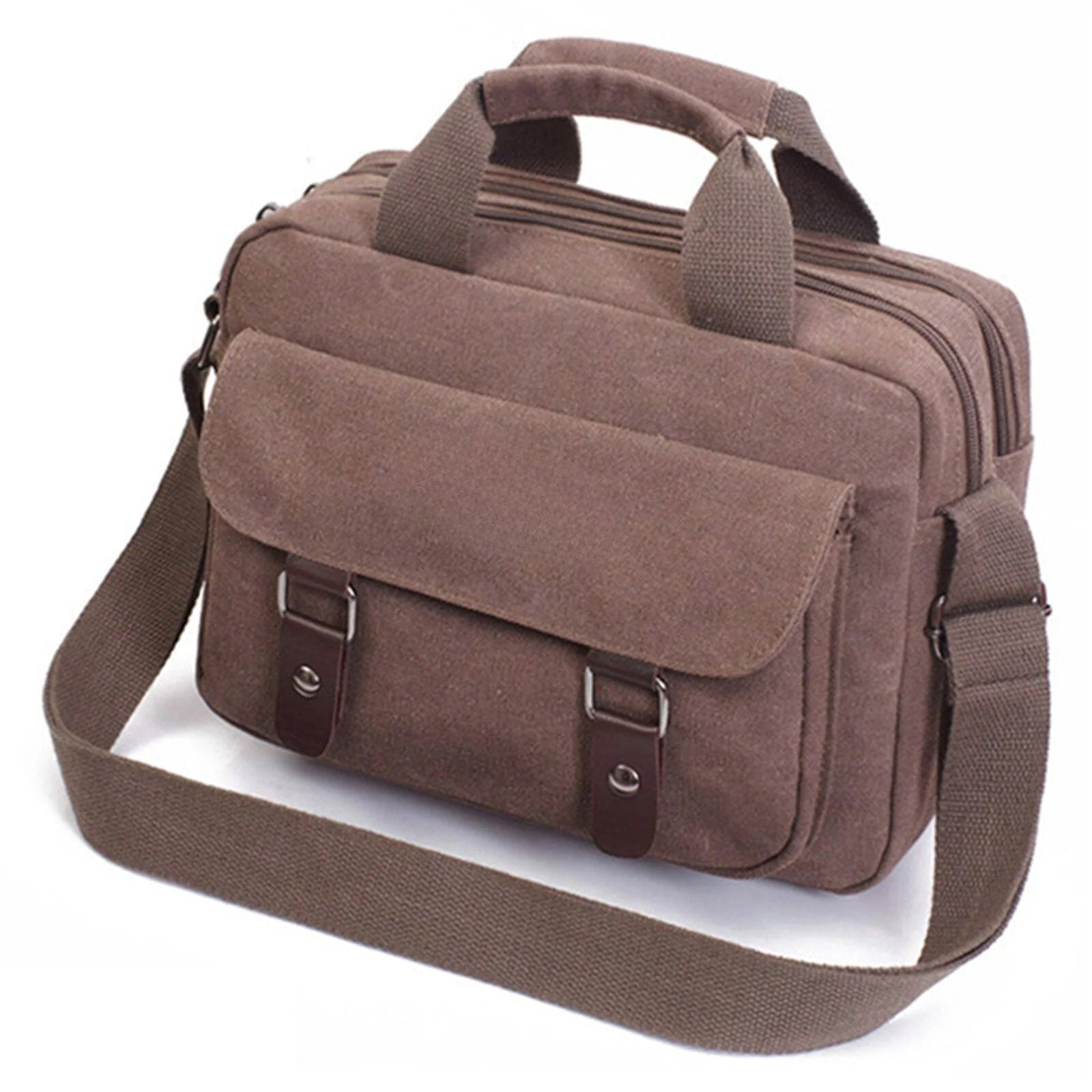 Men's Canvas Outdoor Large Capacity Wear-Resistant Shoulder Messenger Bag