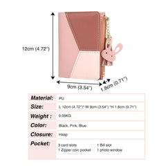 Tassels PU Leather Multi-Slots Short Money Bag Slim Card Holder Purse Wallet for Women