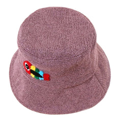 Unisex Woolen Embroidery Fish Bone Cute Casual Couple Hat Bucket Hat