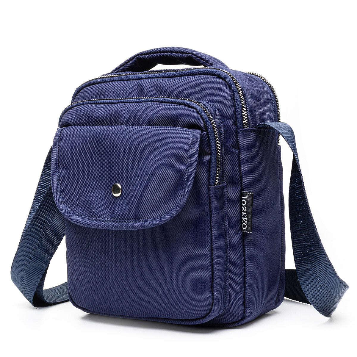 Women Nylon Large Capacity Zipper Crossbody Bag Multi-compartment Shoulder Messenger Bag