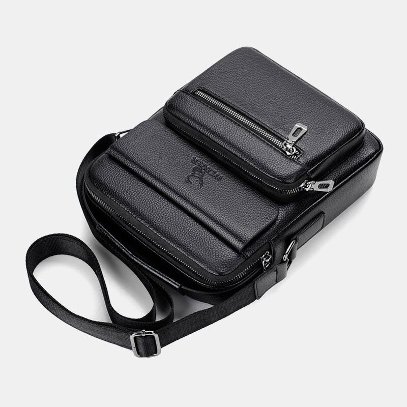 Men Faux Leather Busienss Retro Multi-carry Handbag Crossbody Bag