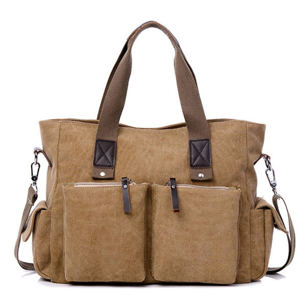 Men's Large Capacity Canvas Crossbody Bag for Outdoor Travel