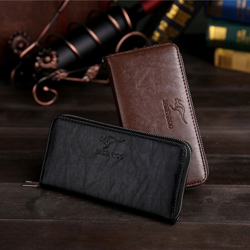 Men Fashion New Faux Leather Business Clutches Bag Phone Wallet