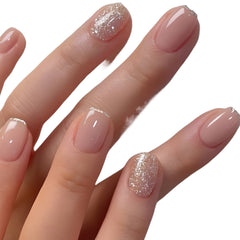 Shimmering Gradient Press-On Nails - 96pcs/4 Sets, Durable & Fashionable, Easy Application, Reusable