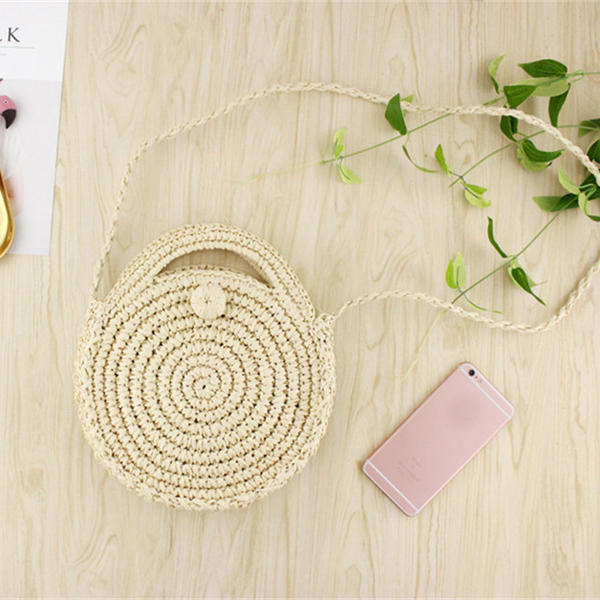 Women Straw Canteen Light Crossbody Bag Phone Beach Bags