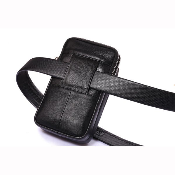 Genuine Leather Multi-function Fanny Waist Bag Belt Bum Pouch Phone Coin Purse For Men