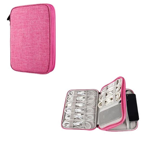 Women Data Cable Digital Power Charger Multi-function Travel Portable Storage Bag