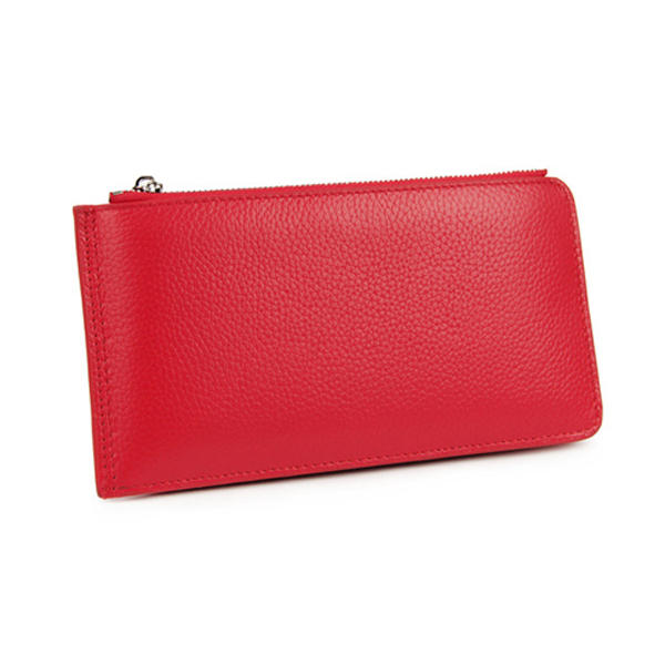 Men Women RFID Genuine Leather Long Wallet Credit Card Holder Zipper