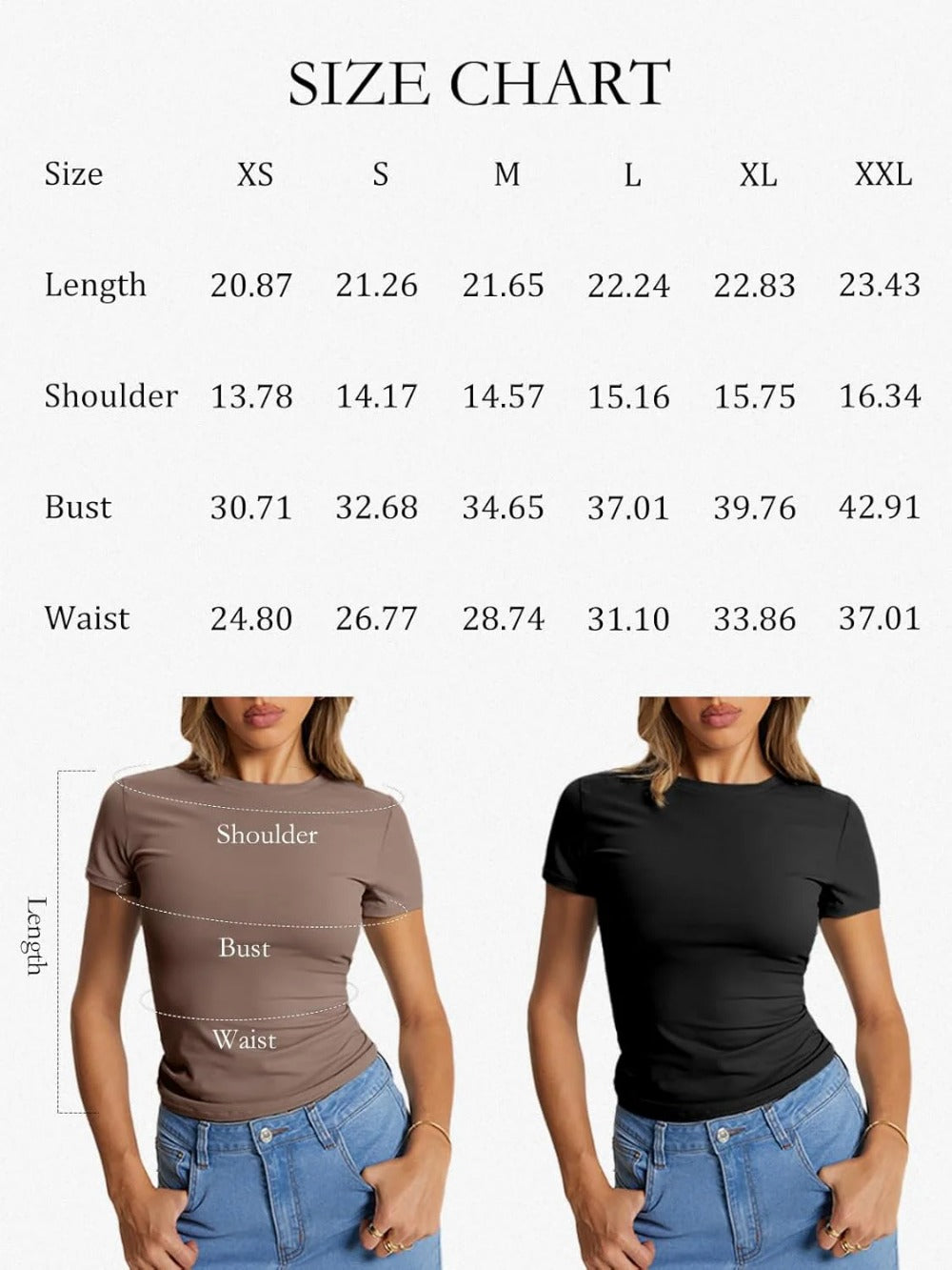 Womens Basic Short Sleeve Slim Fit T Shirts Soft Crewneck Crop Tee Summer Cute Gym Fashion Clothes