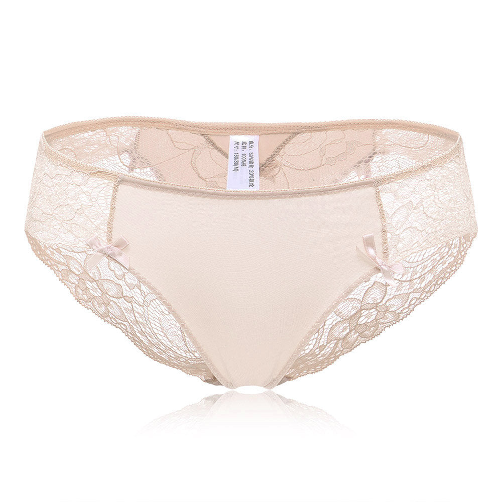 Seduced Soft Lace Sexy Butterfly Knot Low Waist Panties