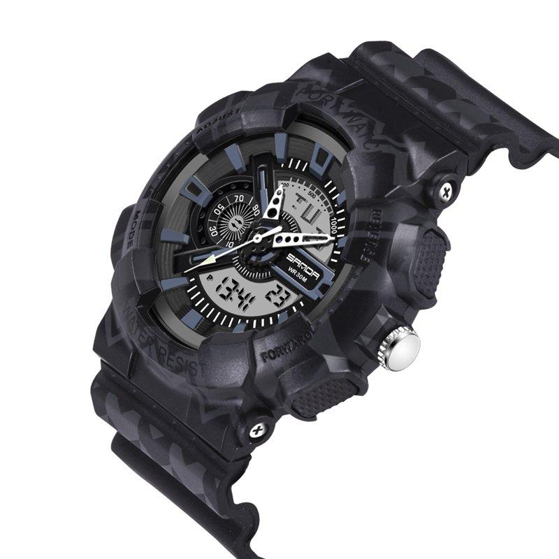 Digital Watch Male Sport Waterproof Stopwatch Outdoor Dual Display Wrist Watch