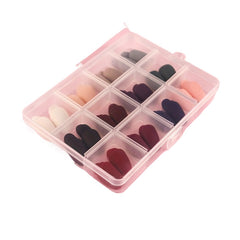 288Pcs Matte Medium Almond Press On Nails, Full Cover Acrylic Fake Nails for Women & Girls, Home or Salon Use