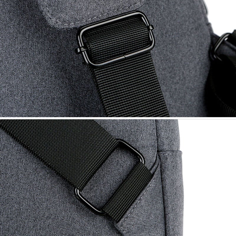 Men USB Charging Multi-pocket Chest Bag Oxford Non-slip Wear-resistant Waterproof Casual Shoulder Crossbody Bags