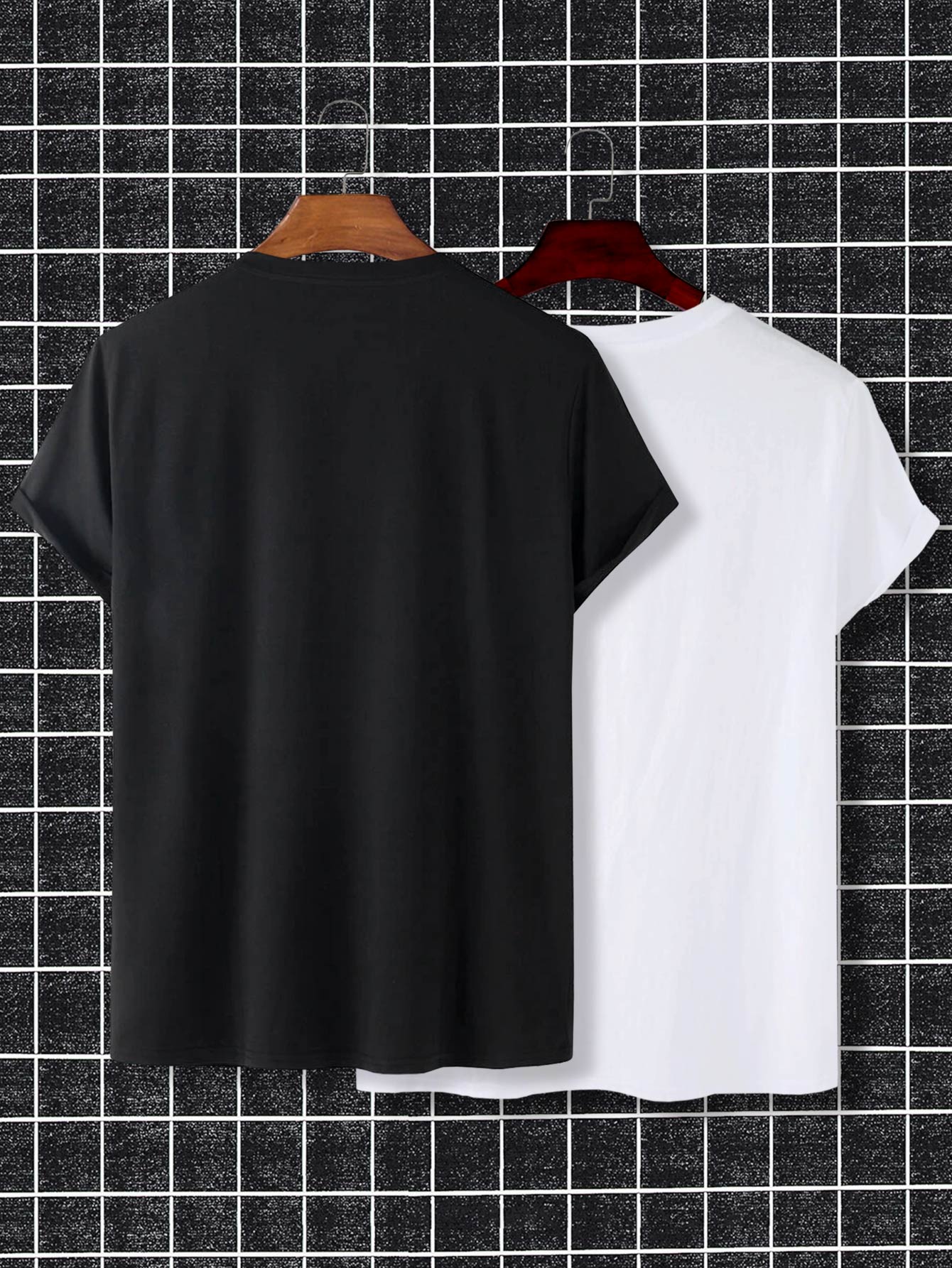 Men's Casual Solid Basic Tee 2pcs - Round Neck, Short Sleeve, Regular Fit