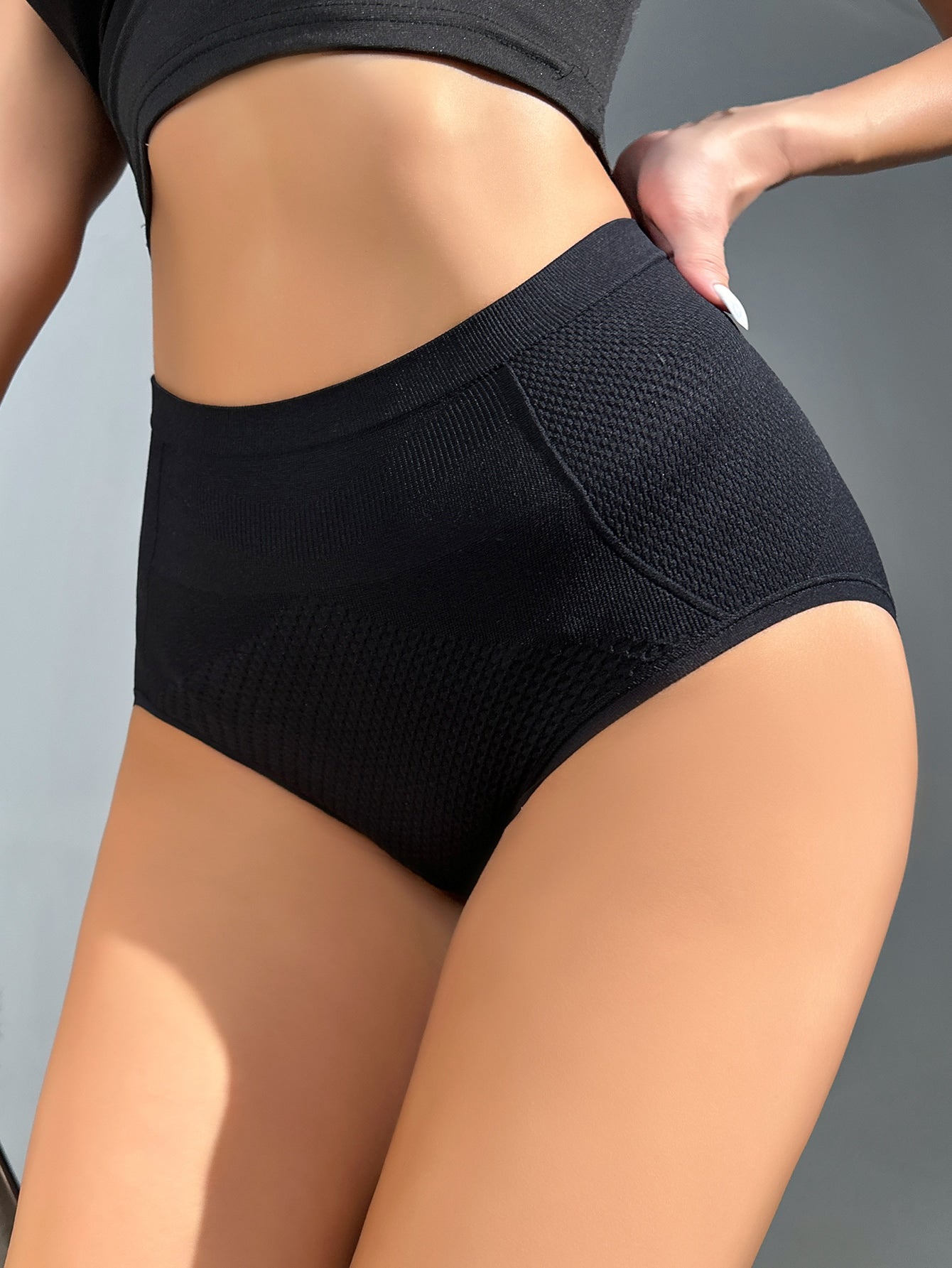 High-Compression Solid Shapewear Panty for Slimming & Tummy Control