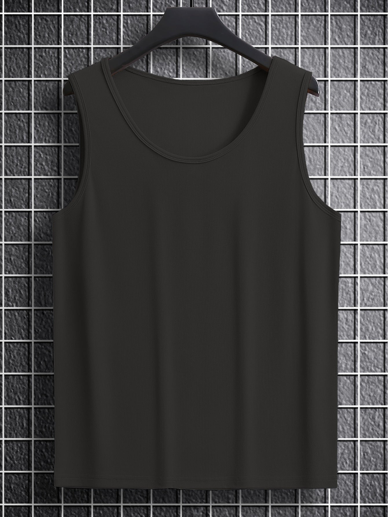 Men's Casual Slim Fit Sleeveless Tank Top - Plain, Round Neck, Medium Stretch