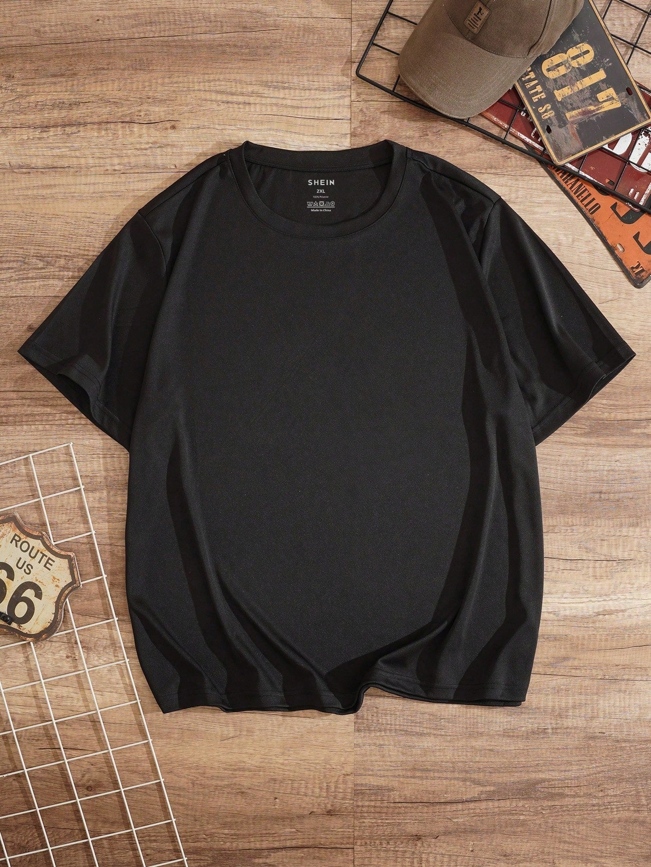 Men's Casual Solid Tee, Round Neck, Short Sleeve