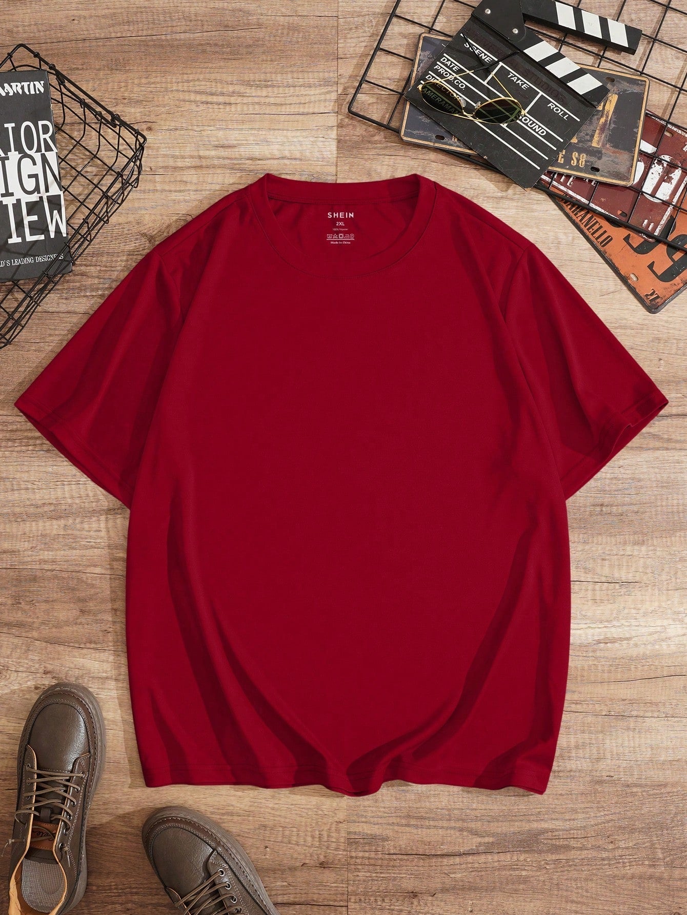 Men's Casual Solid Tee, Round Neck, Short Sleeve