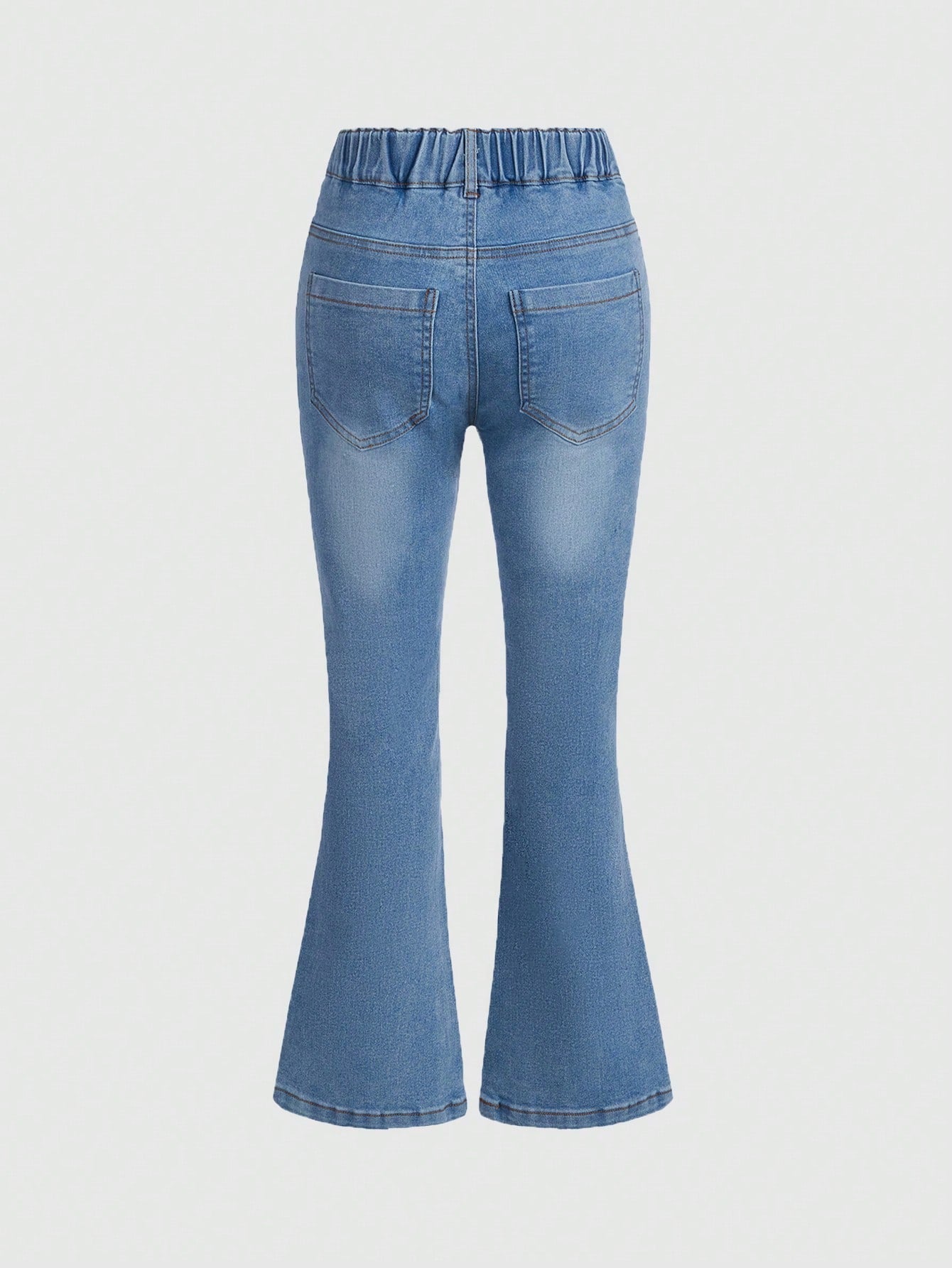 Tween Girl Flare Leg Jeans - Ripped, Frayed, Bleach Wash, Pockets, Great Quality Denim