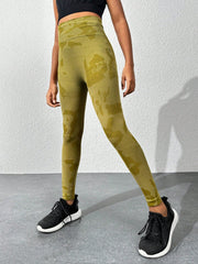 Girls' Camouflage Print Sports Leggings - High Stretch, Seamless, Slim Fit, Long Length