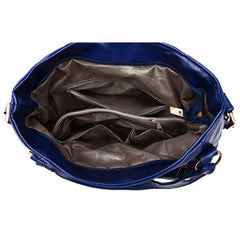 Women Faux Leather Tassel Soft Leather Handbag Solid Casual Crossbody Bag