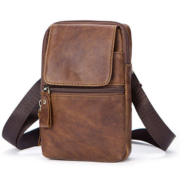 Genuine Leather Casual Vintage Single Shoulder Crossboby Bag For Men