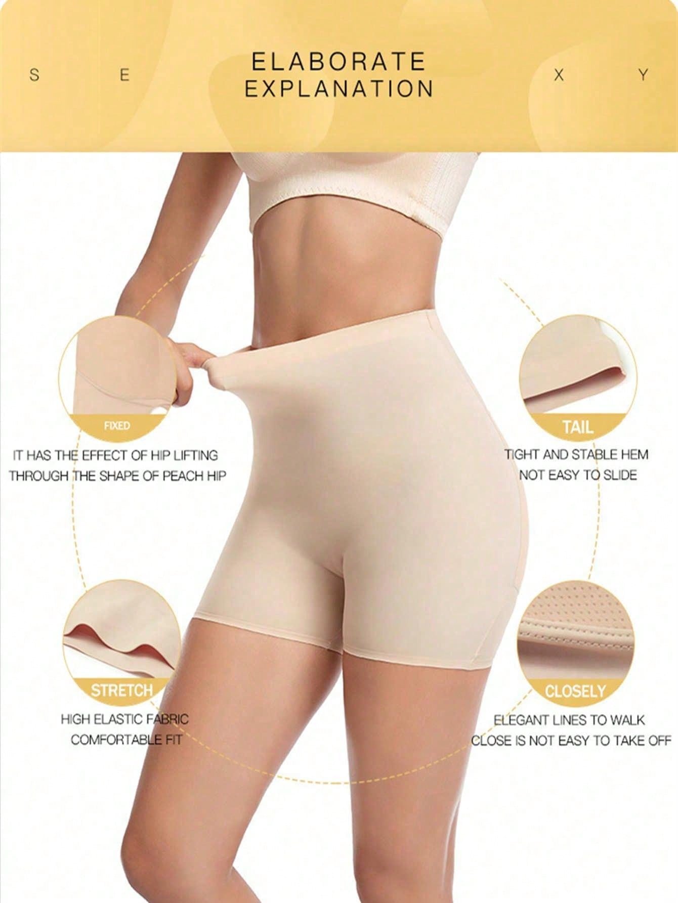 Women's Seamless Tummy Control Shorts with Butt Lifting & High Waist Padding