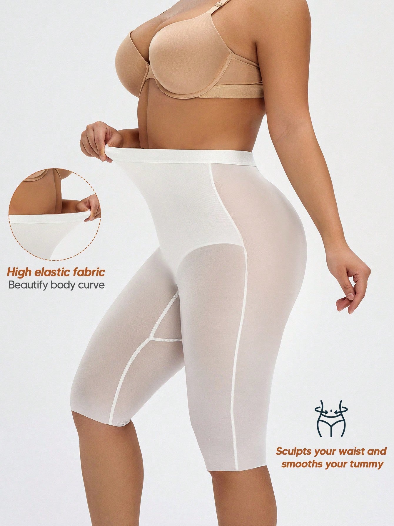 Women's High-Waisted Mesh Sheer Pants - Tummy Control & Butt Lift for Daily & Sports