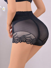 High Waist Lace Tummy Control Panties for Women - Seamless Shaping Underwear