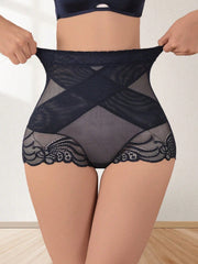 High Waist Lace Tummy Control Panties for Women - Seamless Shaping Underwear