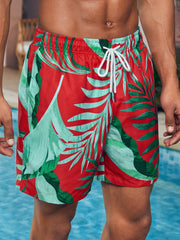 Tropical Printed Beach Shorts for Women & Men - Backless, Non-Stretch, All Over Print